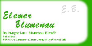 elemer blumenau business card